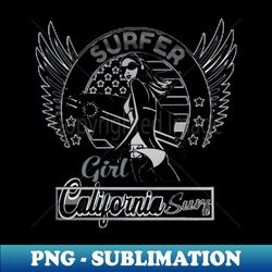 surfer girl california - Sublimation-Ready PNG File - Transform Your Sublimation Creations