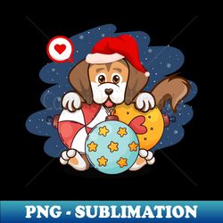 christmas dog santa hat - ornaments xmas balls - premium sublimation digital download - transform your sublimation creations