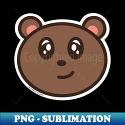chibi bear face - unique sublimation png download - transform your sublimation creations
