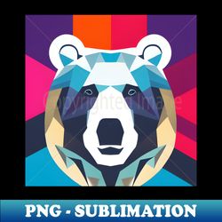 pop art polar bear face - png sublimation digital download - vibrant and eye-catching typography