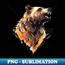 bear - decorative sublimation png file - unleash your inner rebellion