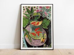 Matisse - Goldfish Exhibition Art Poster Vintage Print, Textless version, Ideal Home Decor or Gift
