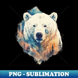 polar bear - png transparent digital download file for sublimation - perfect for creative projects