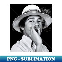 Barack Obama Smoking Vintage Smaller Image - Instant PNG Sublimation Download - Enhance Your Apparel with Stunning Detail
