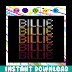 Billie retro wordmark pattern svg, billie vintage style, billie svg, vintage style, billie holiday, billie holiday conce
