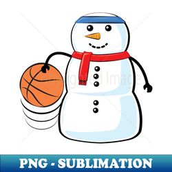 funny christmas basketball snowman - modern sublimation png file - unleash your creativity