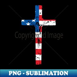 american flag cross t-shirt - stylish sublimation digital download - bring your designs to life