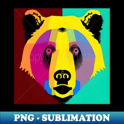 pop art bear face - signature sublimation png file - instantly transform your sublimation projects