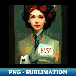 Busy Service Woman living her life while still staying stylish - Instant PNG Sublimation Download - Unleash Your Inner Rebellion