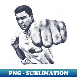 muhammad ali boxing - decorative sublimation png file - defying the norms