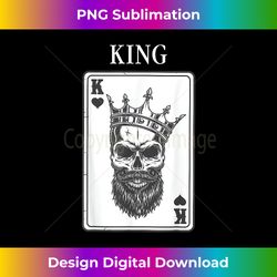 King And Queen Skull - 12 Card Hearts Flush Couple Matching - Urban Sublimation PNG Design - Elevate Your Style with Intricate Details
