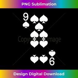 9 of Spades - Playing Card Halloween Costume Dark - Edgy Sublimation Digital File - Channel Your Creative Rebel