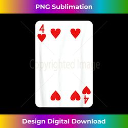 Four Of Hearts Playing Cards Halloween Costume Casino Easy - Chic Sublimation Digital Download - Pioneer New Aesthetic Frontiers