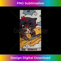 Funny Cat The Hermit Tarot Card Cat Meme Magic Cat Halloween - Sophisticated PNG Sublimation File - Customize with Flair