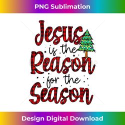 Christian Jesus The Reason Xmas Holiday Season Christmas Tank Top - Sleek Sublimation PNG Download - Spark Your Artistic Genius