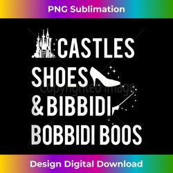 Disney Cinderella Castles Shoes & Bibbidi Bobbidi Boos Tank Top - Artisanal Sublimation PNG File - Animate Your Creative Concepts