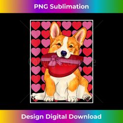 Valentine's day - Corgi with a red heart box - Bohemian Sublimation Digital Download - Craft with Boldness and Assurance