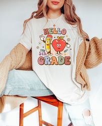 Hello Fifth Grade Shirt, Back to School Shirt, Cute First Day Of School Shirt, Fifth Grade Teacher Shirt, Teacher Apprec