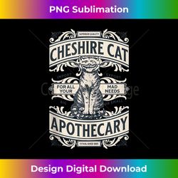 Cheshire Cat - Alice in Wonderland Vintage Book Design Tank Top - Futuristic PNG Sublimation File - Pioneer New Aesthetic Frontiers