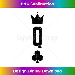 Womens Queen Of Clubs Card Matching Halloween Costume For Couples Tank Top - Bespoke Sublimation Digital File - Striking & Memorable Impressions