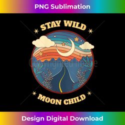 Womens Tarot Card Aesthetic Witchy Celestial Stay Wild Moon Child V-Neck - Contemporary PNG Sublimation Design - Reimagine Your Sublimation Pieces
