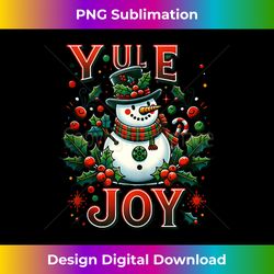 Yule Joy Snowman Christmas Cheers Candy Cane Xmas Funny Gift Tank Top - Innovative PNG Sublimation Design - Enhance Your Art with a Dash of Spice