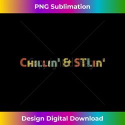 Chillin' & STLin' Tank Top - Sleek Sublimation PNG Download - Striking & Memorable Impressions