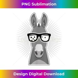 Funny Donkey Card Player With Seven Deuce - Sleek Sublimation PNG Download - Animate Your Creative Concepts