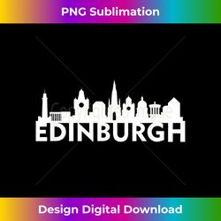Edinburgh GB Scotland City Skyline Silhouette Outline Sketch - Luxe Sublimation PNG Download - Crafted for Sublimation Excellence