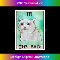 The Sad Cat Tarot Card - Minimalist Sublimation Digital File - Reimagine Your Sublimation Pieces