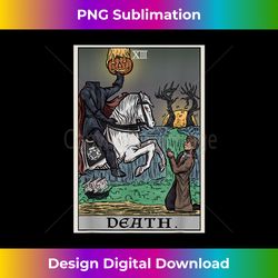 Death Tarot Card Headless Horseman Halloween Spooky Gothic - Minimalist Sublimation Digital File - Elevate Your Style with Intricate Details