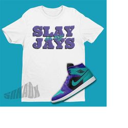 Air Jordan 1 Black Grape Sneaker Match Tee - Black Concords Retro 1 Shirt - Custom Shirt to Match AJ1 - Slay In My Jays