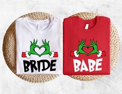 Christmas Bachelorette Party Shirts, Christmas Bride T-Shirt, Christmas Babe Tee, Christmas Bridesmaid Outfits, Matching