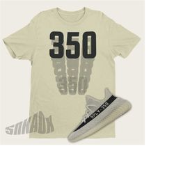 Yeezy 350 Boost V2 Slate Match Shirt - 350 Stack Cross Stitch Tshirt - Kanye Tee - Yeezy Sneaker Match Shirt