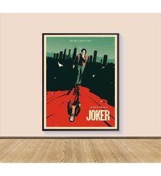 Joker Movie Poster Print, Canvas Wall Art, Room