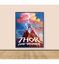 Thor Love and Thunder Movie Poster Print, Canvas