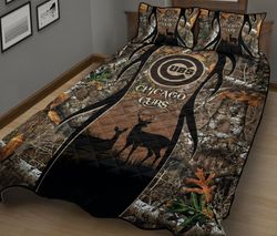 Chicago Cubs Hunting Realtree Camo Quilt Set 263 L1MTH1818