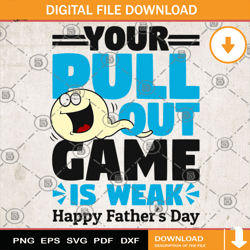Your Pull Out Game Is Weak Happy Fathers Day SVG, Fathers Day SVG