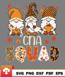 Cna Squad Cute Gnome Nurse Leopard Thanksgiving Stethoscope SVG  WildSvg