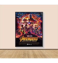 Avengers Endgame Movie Poster Print, Canvas Wall Art,