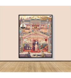 The Grand Budapest Hotel Movie Poster Print, Canvas