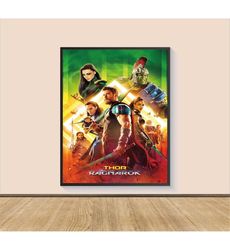 Thor Ragnarok Movie Poster Print, Canvas Wall Art,