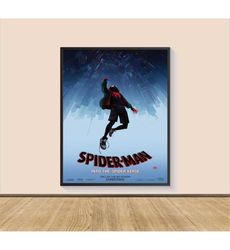 Spider-Man Across the Spider-Verse Movie Poster Print, Canvas