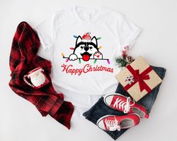 Happy Christmas Shirt, Dog Christmas Hoodie, Xmas Dog Lovers T-Shirt, Christmas Dog Mom Sweatshirt, Merry Woofmas Outfit