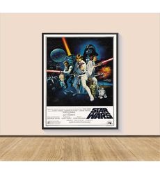Star Wars Movie Poster Print, Canvas Wall Art,