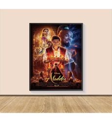 Aladdin Movie Poster Print, Canvas Wall Art, Room