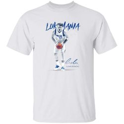 Luka doncic shirt Dallas Mavericks 77 Luka Doncic Mania Signature shirt white