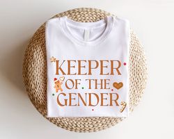 Keeper Of The Gender Christmas Shirt, Christmas Pregnancy Announcement, Gingerbread Man T-Shirt, December Gender Reveal,