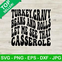 Turkey gravy beans and rolls SVG, Thanksgiving SVG, Gravy beans and rolls SVG