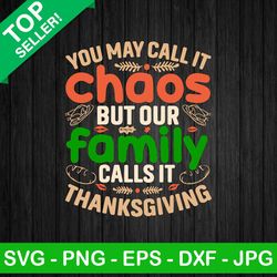 You may call it chaos but our family call it thanksgiving SVG, Thanksgiving SVG